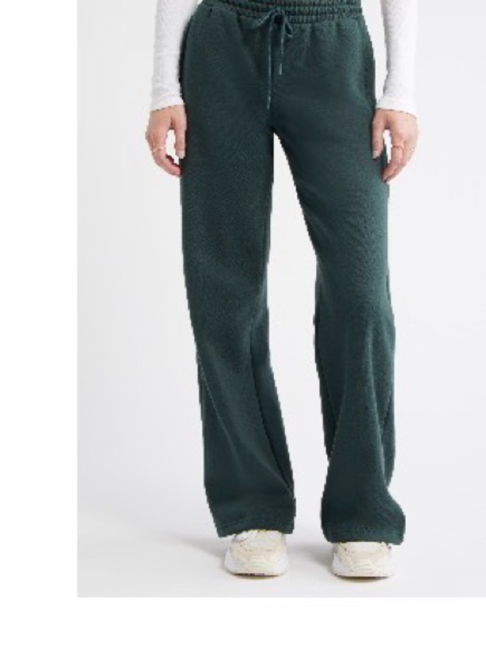 BP Baggy Wide Leg Sweatpants Dark Green Wide-Leg Fleece Joggers